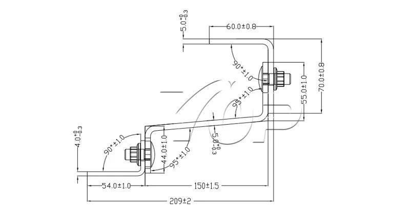 Adjustable Tile Roof Solar Hook